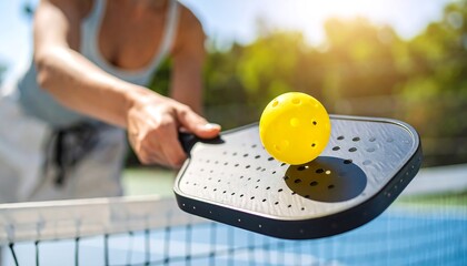 Woman playing paddle tennis (1)