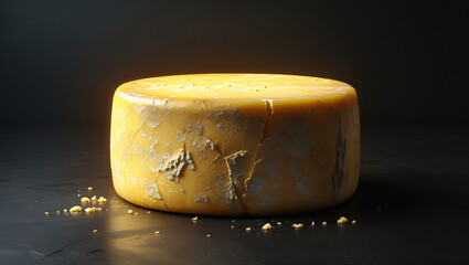 cheese on a dark background