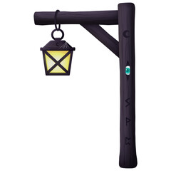 Halloween lamp post
