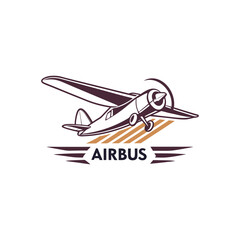 airplane logo design vector 