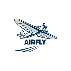 airplane logo design vector 