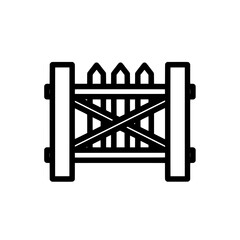 Fence with pointed pickets and supporting posts for safety and boundary marking