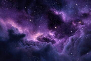 Fototapeta premium A purple galaxy with stars and colorful clouds in the night sky