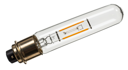 Long LED Light Bulb Glass Tube Design.