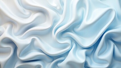 Obraz premium Soft Elegance of Flowing Silk in Gentle Blue Light