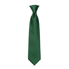 Emerald green necktie with diamond pattern, formal wear accessory.