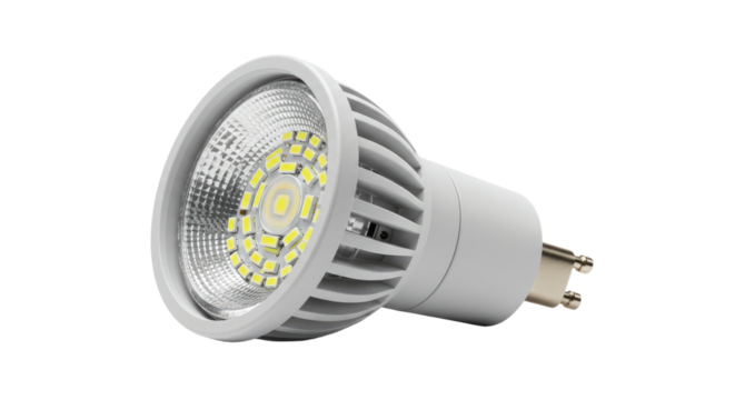 Modern LED GU10 Light Bulb Energy Efficient Lighting.