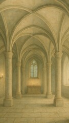 Fototapeta premium Gothic architecture serene ambiance