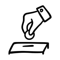 Zakat Donation Hand Doodle Illustration