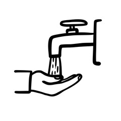 Wudu Hand-Washing Islamic Doodle
