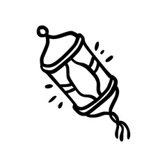 Hand-Drawn Ramadan Lantern Doodle Vector