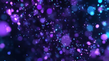 Vibrant, glowing particles swirling in a dark space.
