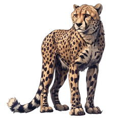 Leopard Isolated on Transparent Background. PNG