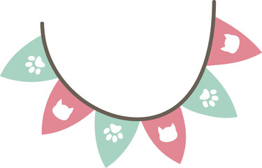 Cat Day Penant Flag Decoration