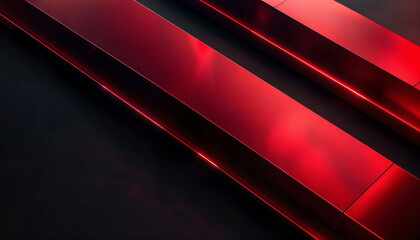 abstract background with red lines on dark background . Generative AI