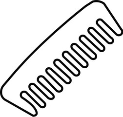 vector illustration of a comb on white background
