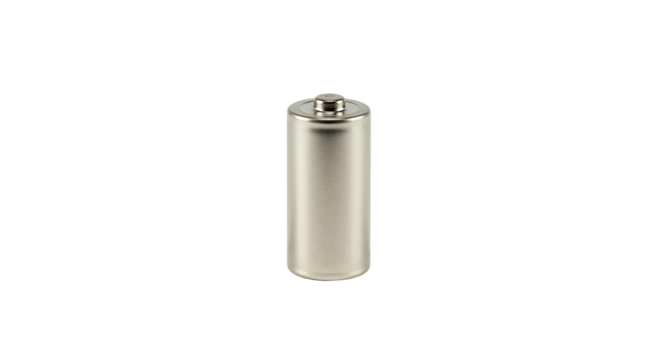 Single AA Battery Isolated on White.