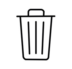 trash bin icon on white background