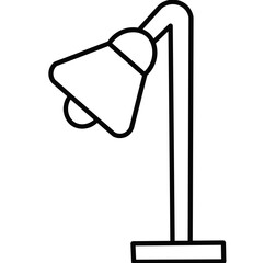 desk lamp icon on white background
