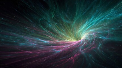 Abstract Colorful Glowing Space Twirl