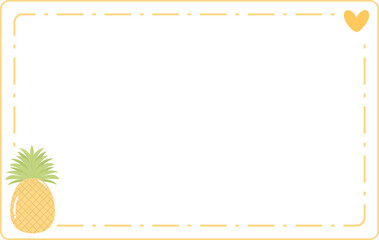 Fruit and Heart Dotted Frame Illustration