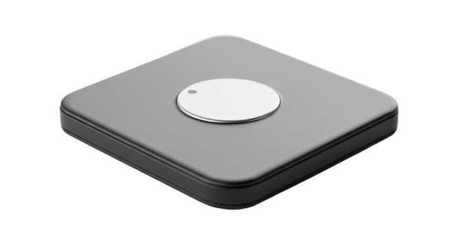 Smart Home Button on White Background.