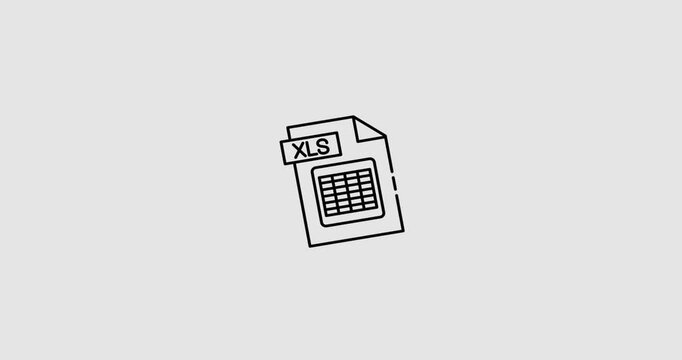 Animated icon of an XLS file, symbolizing spreadsheet documents commonly used in Excel for data analysis, financial reports, budgeting, and calculations. Ideal for use in apps, presentations, websites