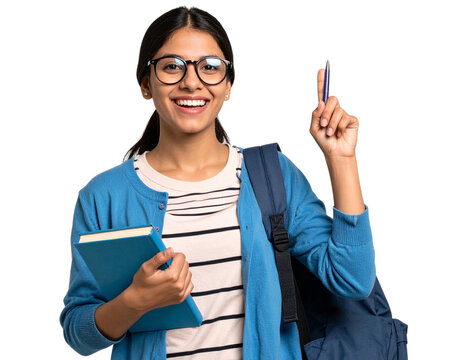 young woman with pencil and clipboard - Powered by Adobe