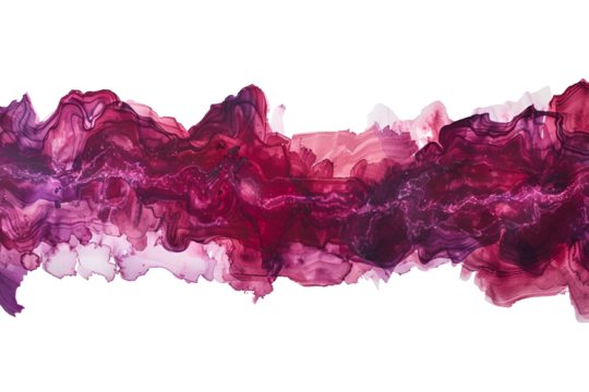 Abstract Wine Ink Painting Deep Purple Hues Swirling Galaxy Design