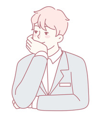 A contemplative young man, dressed in an elegant and stylish business suit, reflects on important decisions