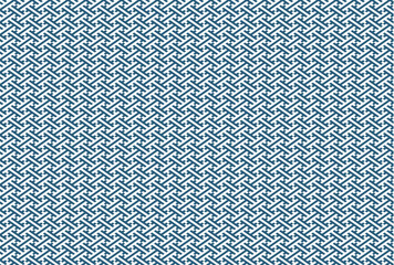 ネイビーの紗綾形のシームレスパターン
