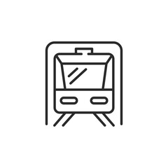 Metro train icon. Simple metro train icon for social media app and web design. Vector illustration