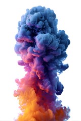 Obraz premium Abstract colorful ink cloud explosion smoke background wallpaper design texture art graphic illustration 3d