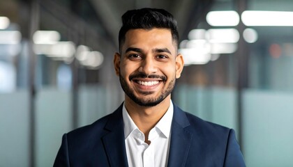 Businessman smiling confidently