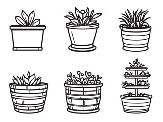 garden planter box hand drawn design