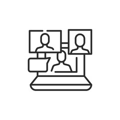 Group video call icon. Simple group video call icon for social media, app and web design. Vector illustration