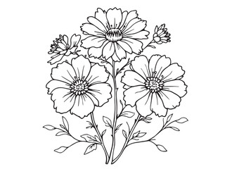 ageratum botanical contour design