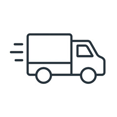 Fototapeta premium Delivery truck marketplace icon transparent background