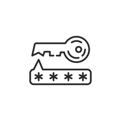 Password icon. Simple password icon for social media, app and web design. Vector illustration