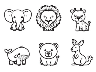 animal outline sketch illustration