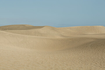 Scenic View of Sand Dunes in Desert Landscape
