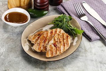 Grilled turkey breast fillet steak