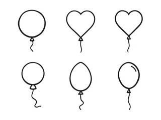 balloon shape outline sketch