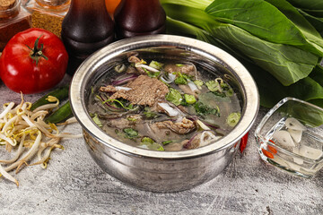 Vietnamese cuisine - Pho Bo soup with beef