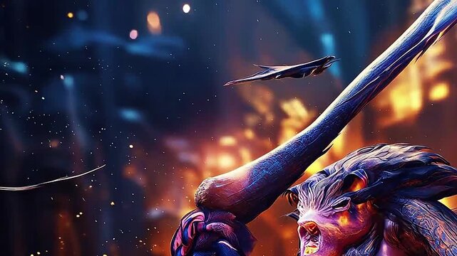 Galaxy Version of dragon wolf world,ai generative