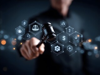 Person  Holding a gavel