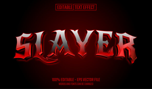 slayer editable text effect