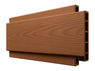 Composite fence panels for a residential property, combining recycled wood fibers and plastic for a sustainable and weather-resistant option.