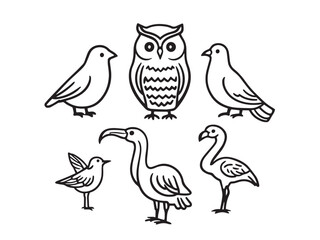 bird simple line art illustration