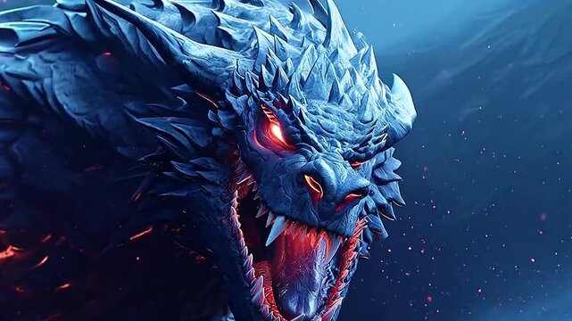 Galaxy Version of dragon wolf world,ai generative